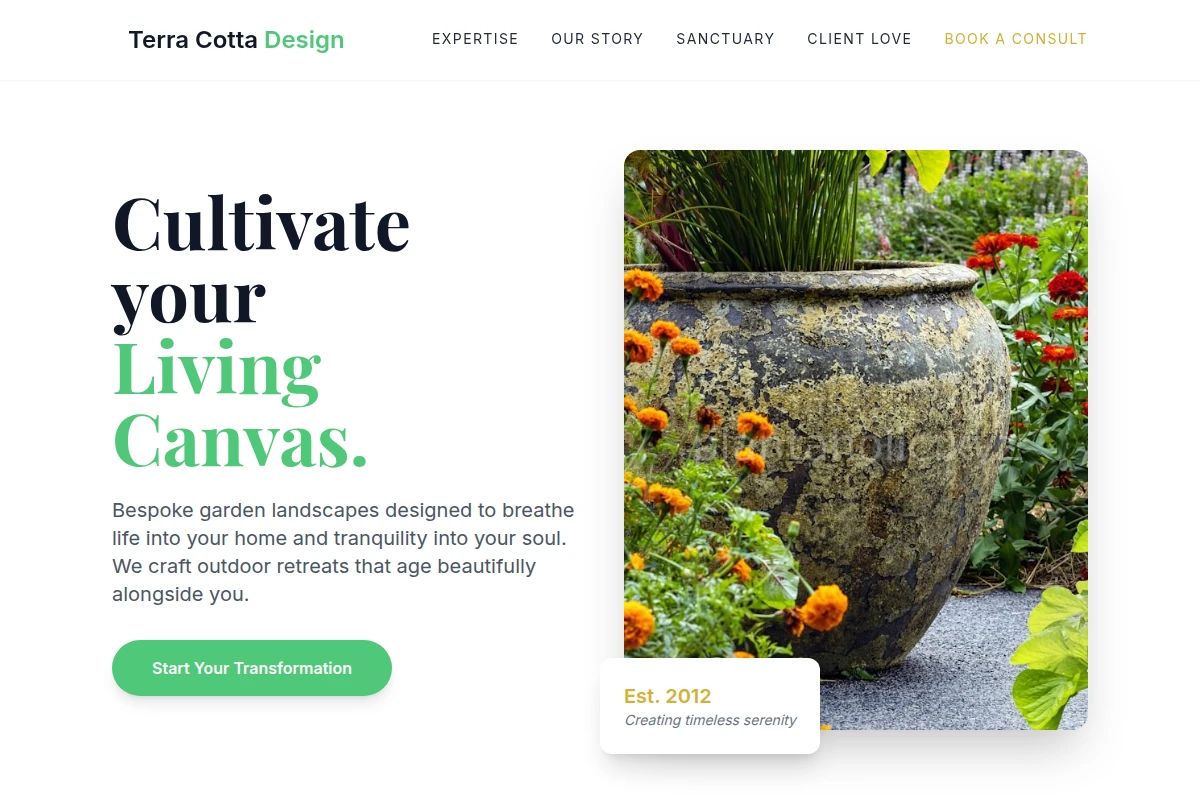 Terra Cotta Garden Design