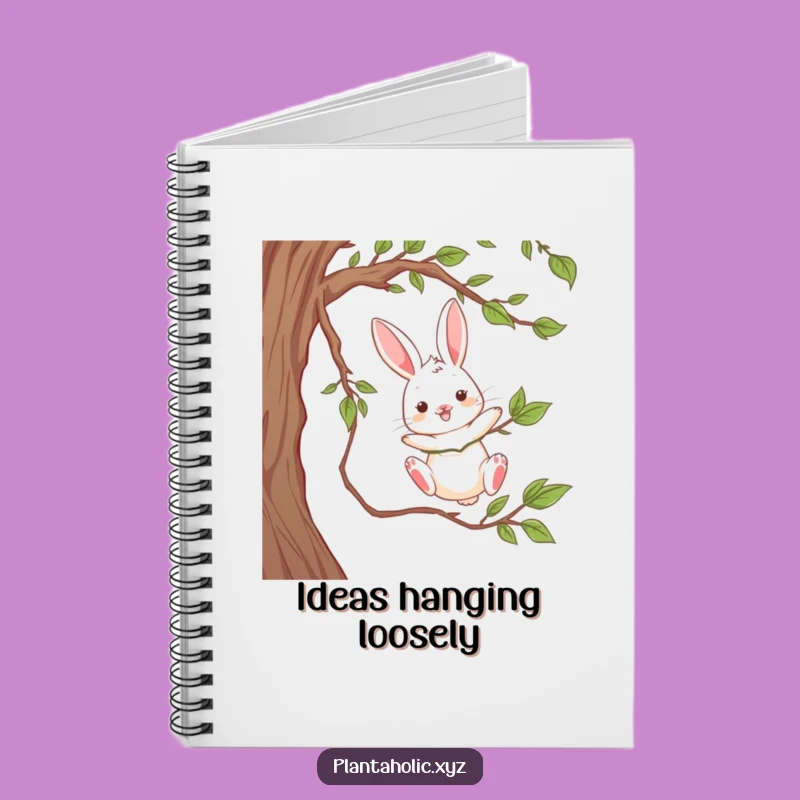 Funny Rabbit Vine Swing Notebook - Journal Your Adventures with Joy