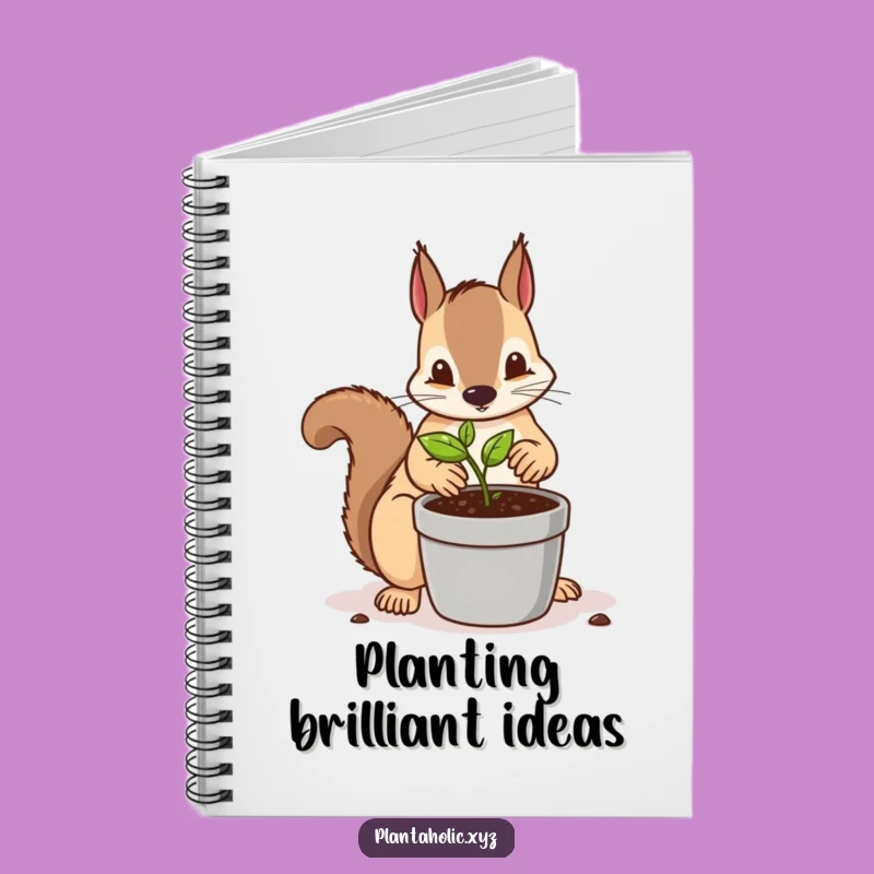 Funny Squirrel Repotting Notebook - Journal Your Plans with Precision