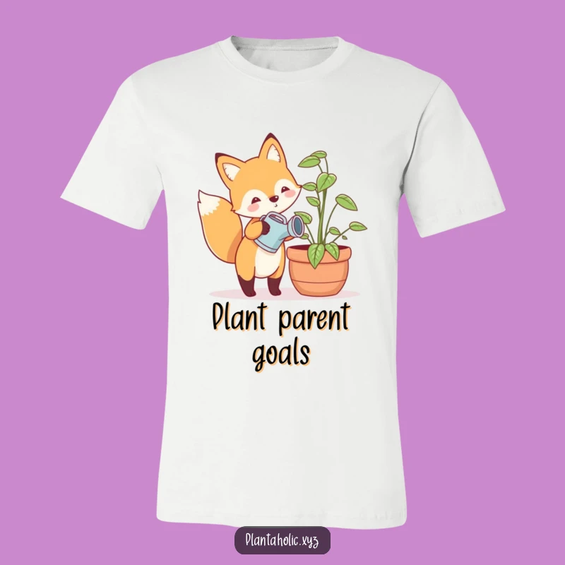 Funny Fox Plant Care T-Shirt - Cute Gardener Fox Tee Gift